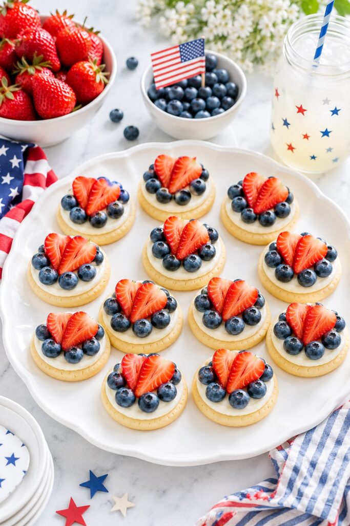 Fourth of July Fruit Pizza Bites