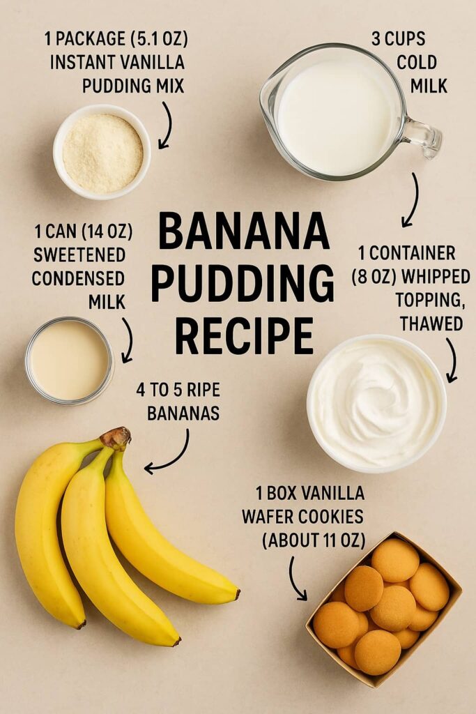 Banana Pudding Recipe Ingredients
