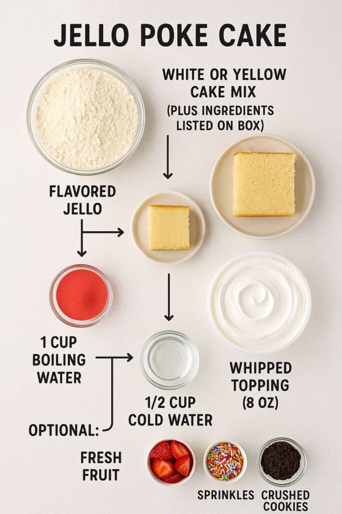 Jello Poke Cake Recipe Ingredients