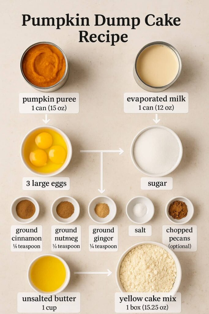 Pumpkin Dump Cake Ingredients