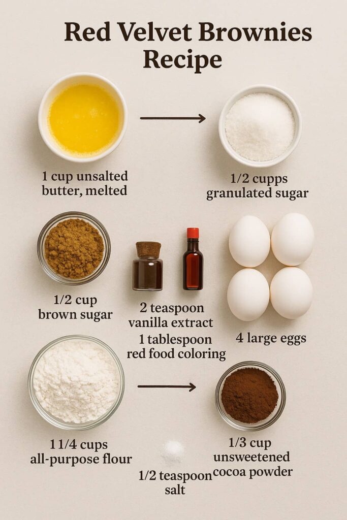 Red Velvet Brownies Ingredients
