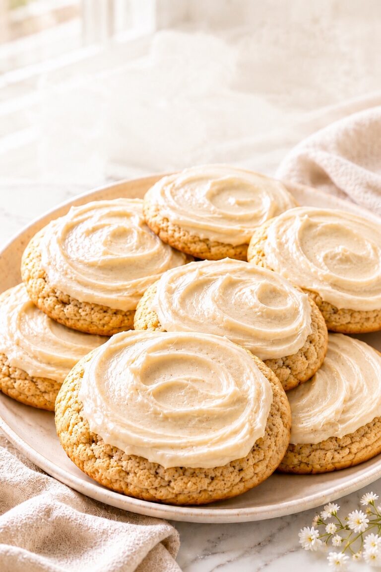 Banana Cookies with vanilla Frosting