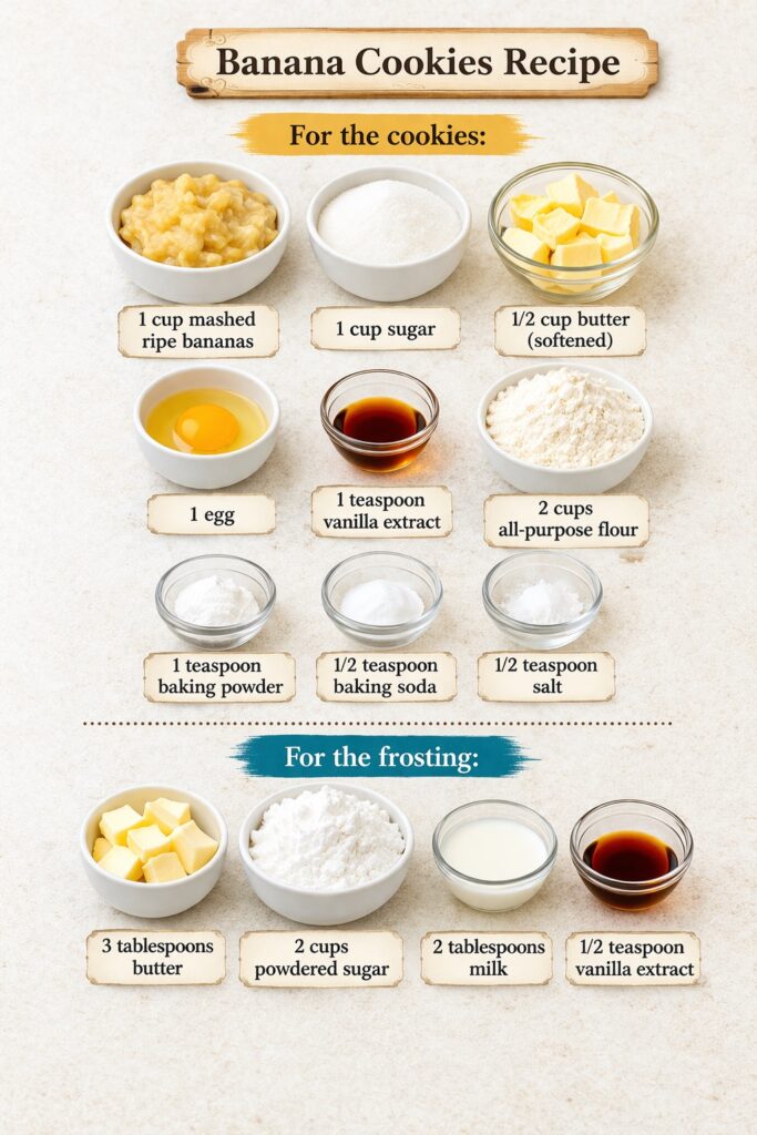 Banana Cookies Recipe Ingredients