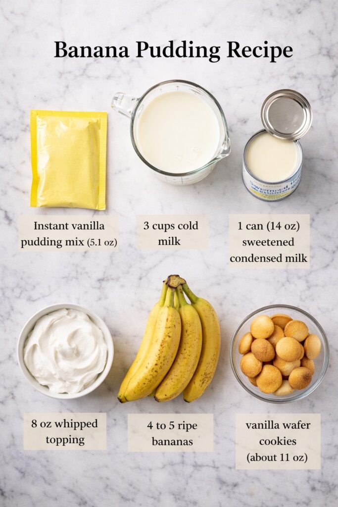 Banana Pudding Recipe Ingredients