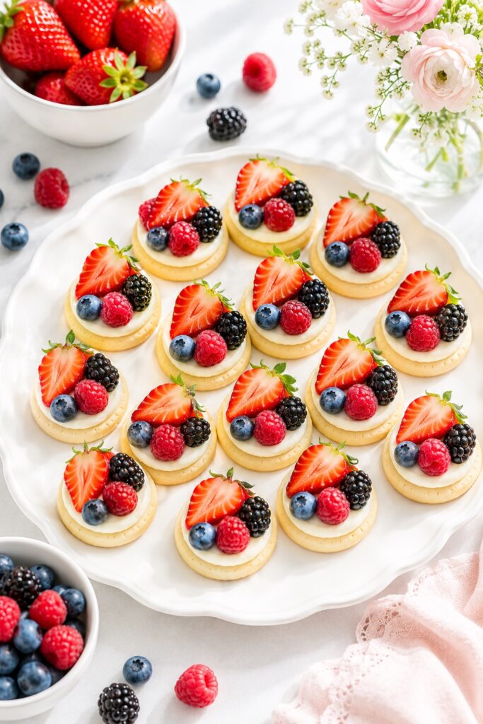 Berry Fruit Pizza Bites