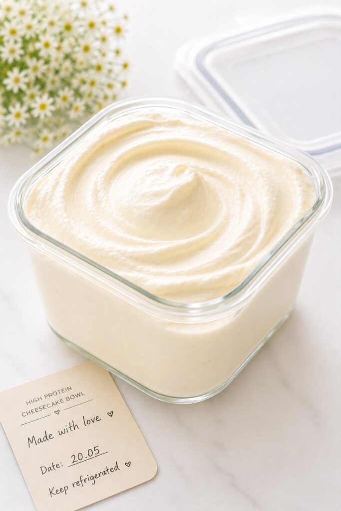 Cottage Cheese Dessert Storing