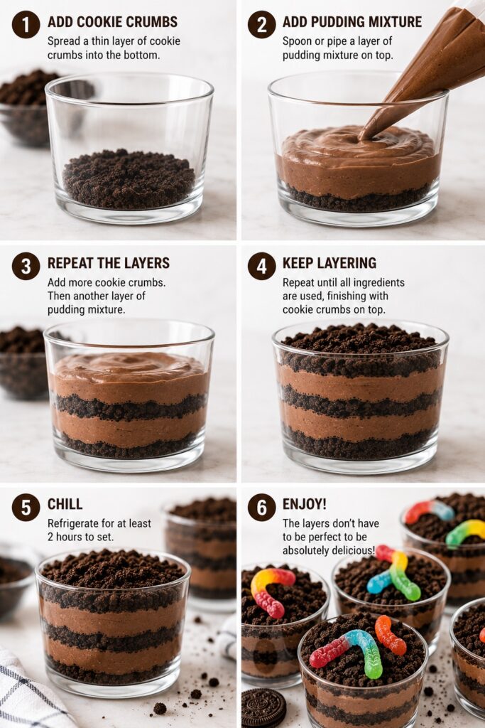 Dirt Pudding Recipe Layering
