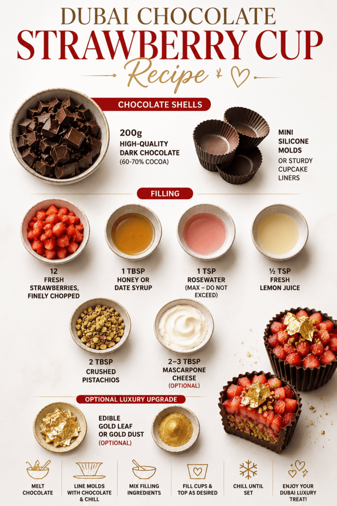 Dubai Chocolate Strawberry Cup
