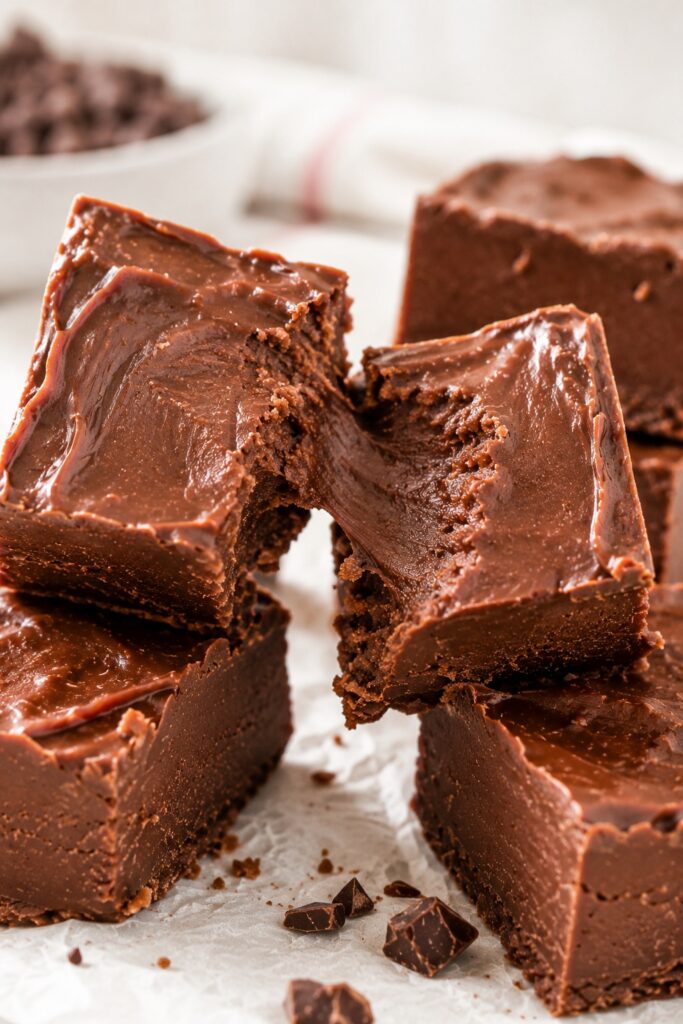 Homemade Fudge Pulled Apart