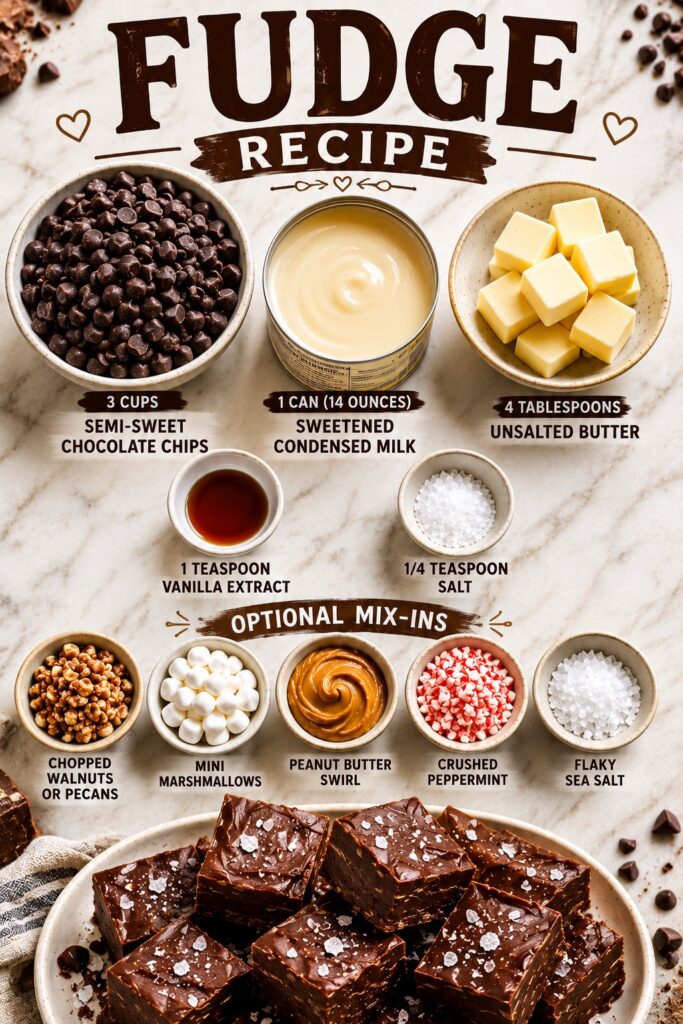 Fudge Recipe Ingredients