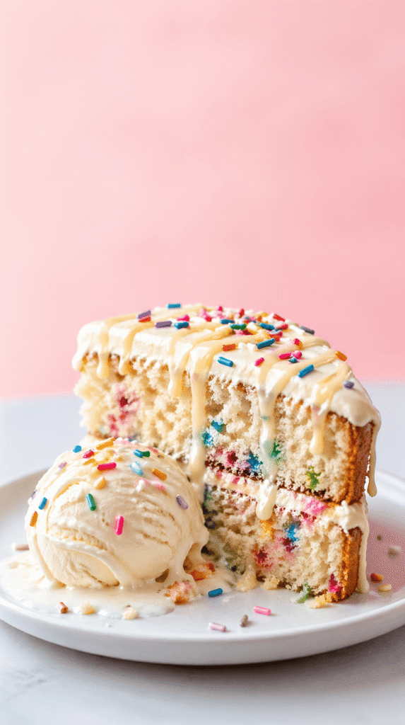 funfetti cake serving