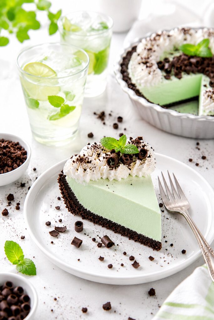 Grasshopper Pie On Summer Table