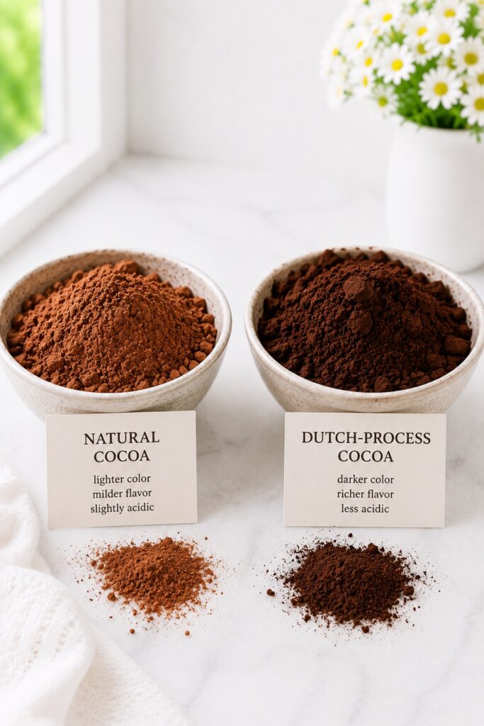 Natural Cocoa vs. Dutch-Process Cocoa