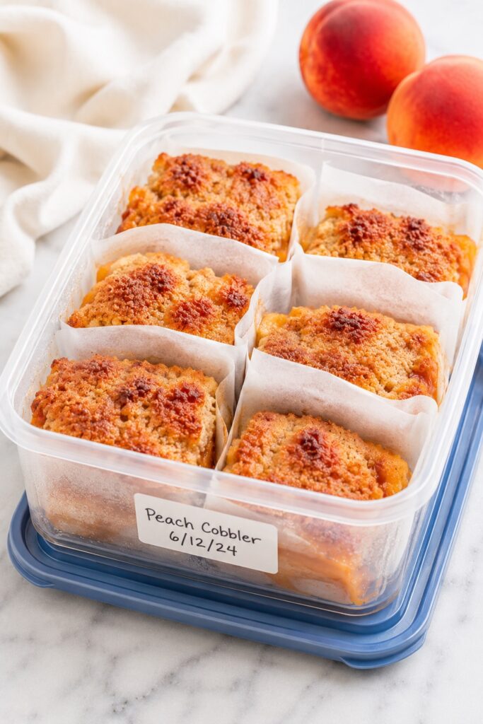 Peach Cobbler Freezing Tips