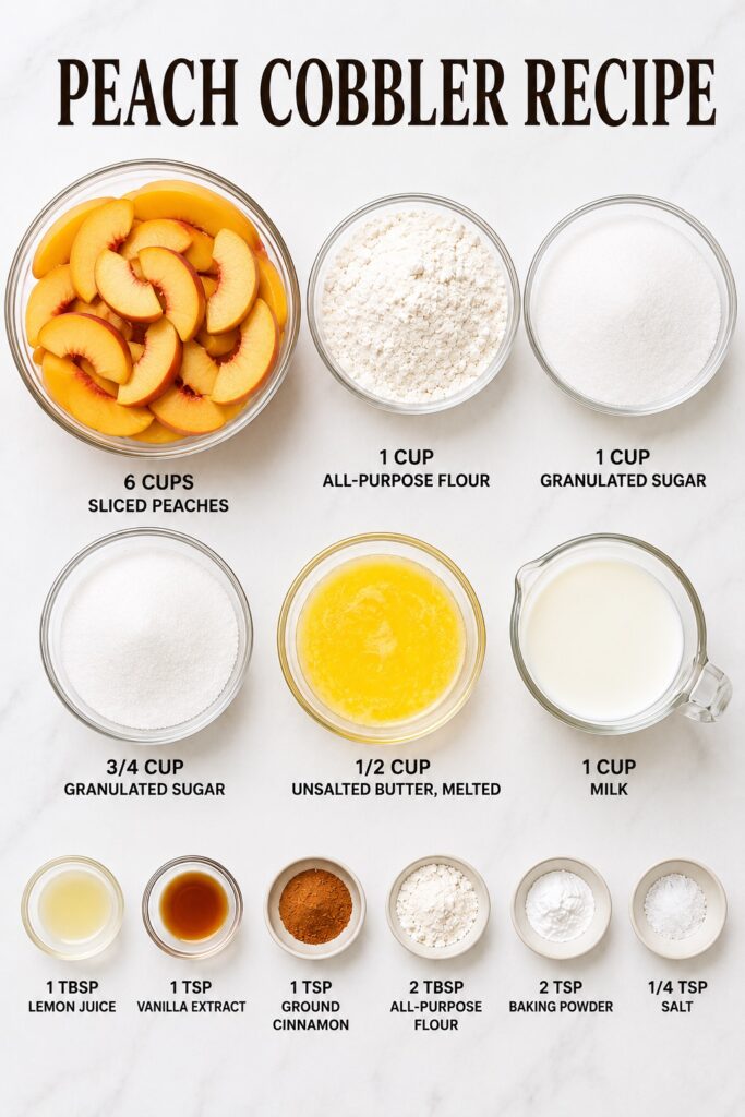 Peach Cobbler Ingredients