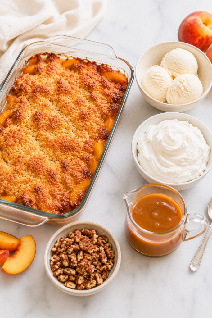 Peach Cobbler Serving Bar