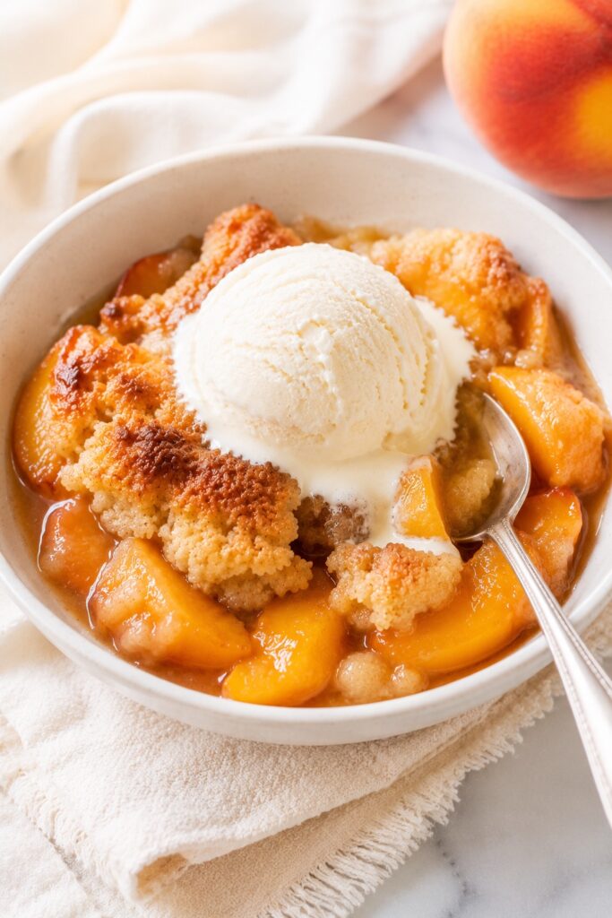 Peach Cobbler Serving