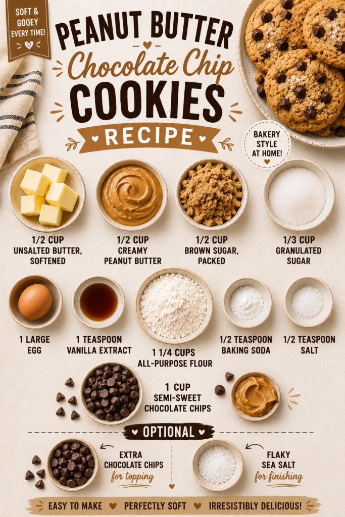 Peanut Butter Chocolate Chip Cookies Ingredients