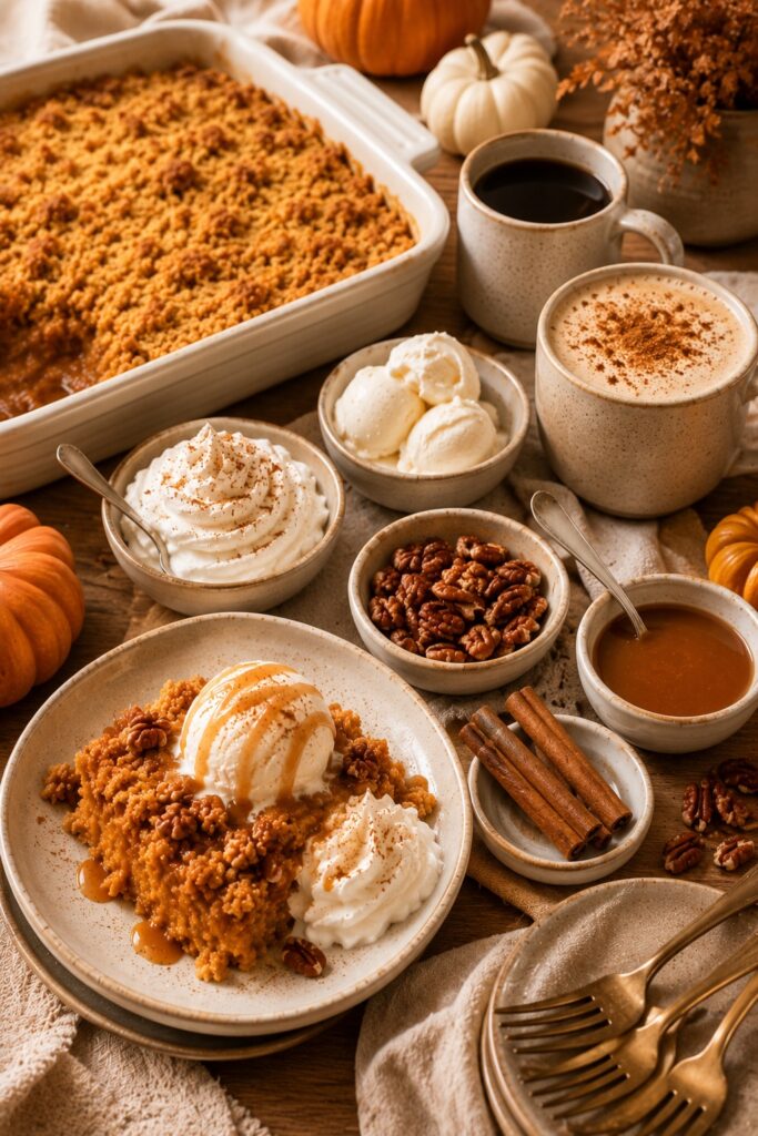 Pumpkin Dump Cake Fall Dessert Board