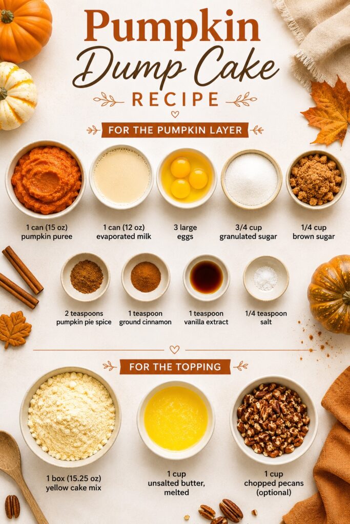 Pumpkin Dump Cake Recipe Ingredients