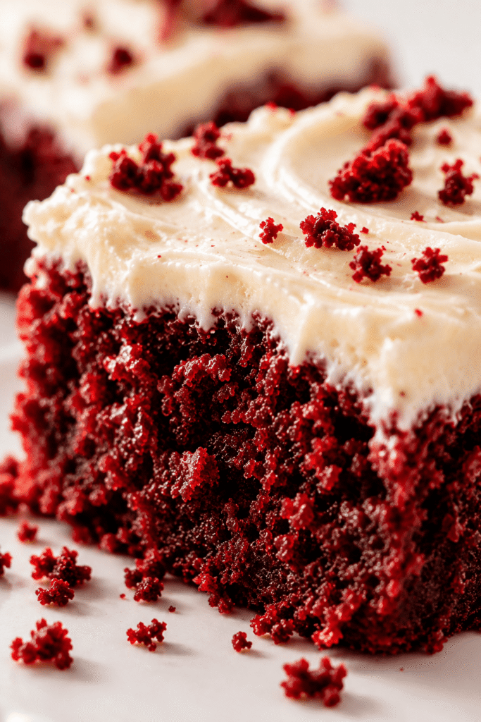 Red Velvet Brownies Texture Close-up