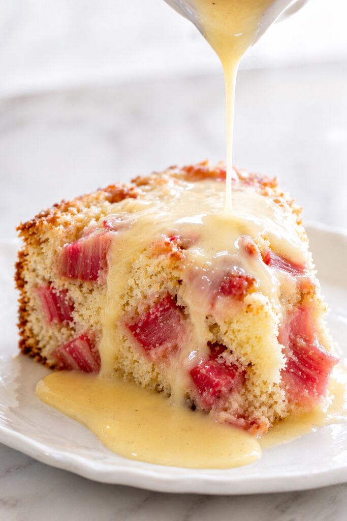 Rhubarb Cake Serving