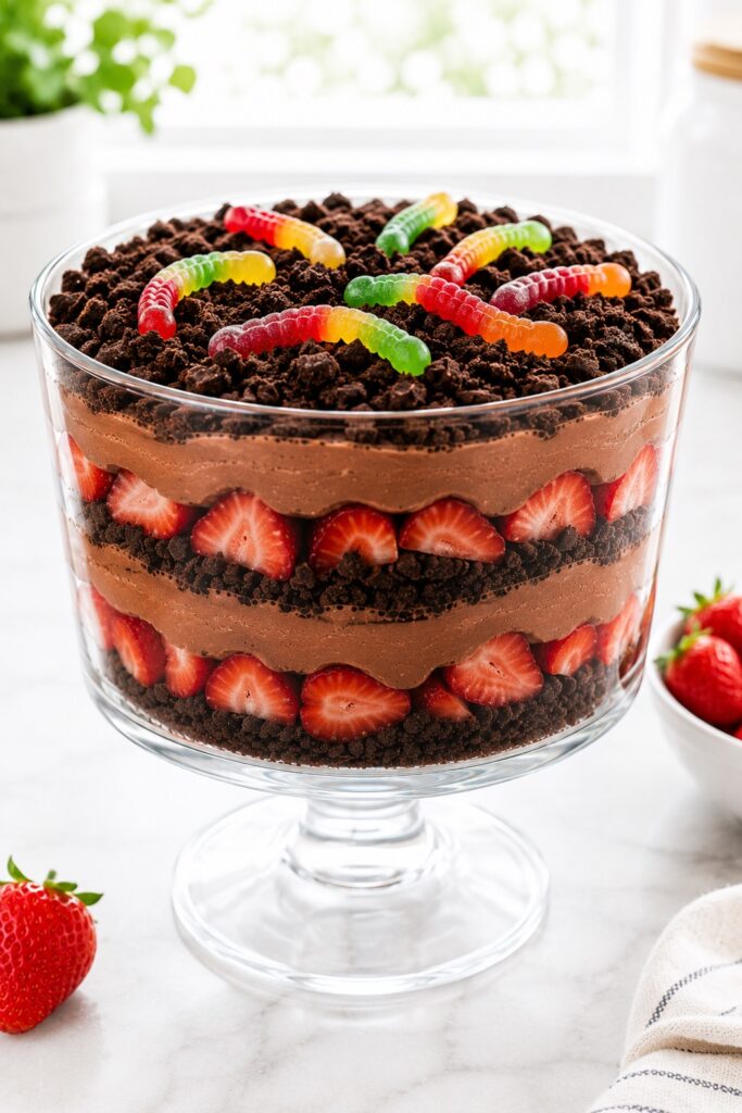 Strawberry Chocolate Dirt Pudding