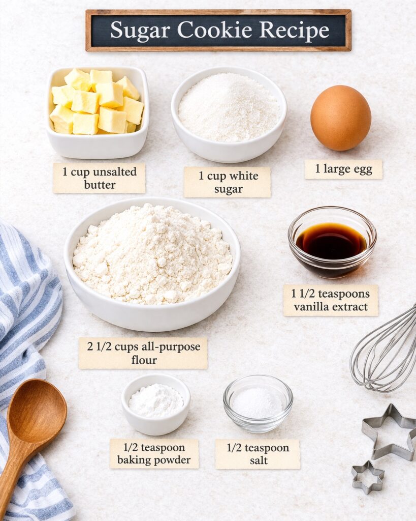 sugar cookie recipe ingredients