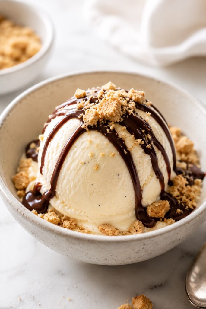 Vanilla Ice Cream Serving Idea