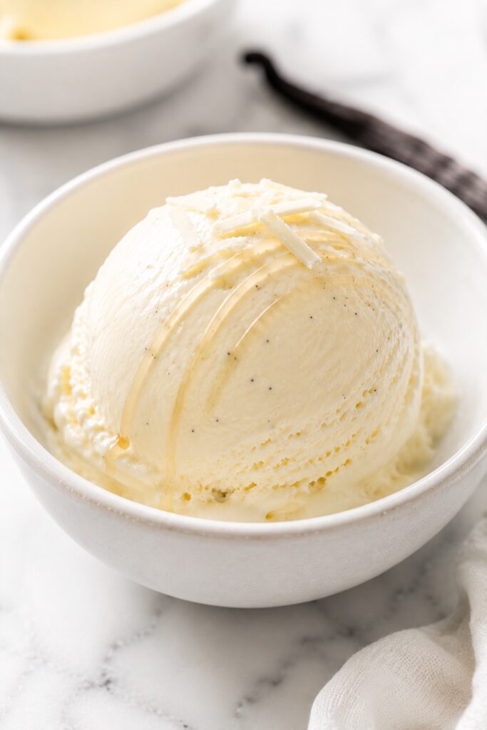Creamy Vanilla Ice Cream Scoop