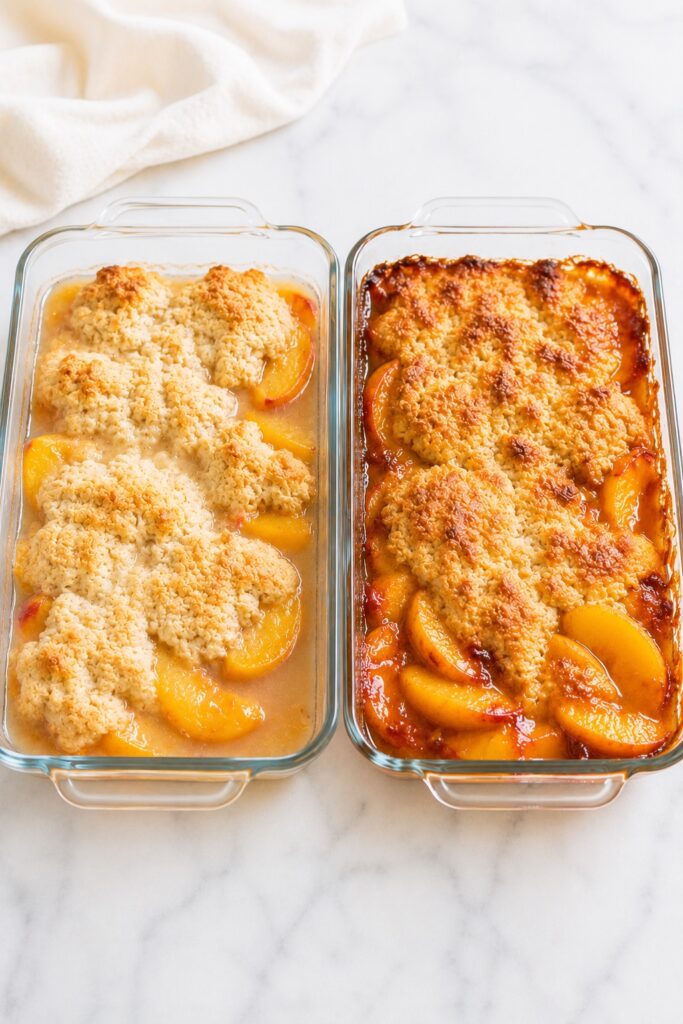 Watery Vs Perfect cobbler filling