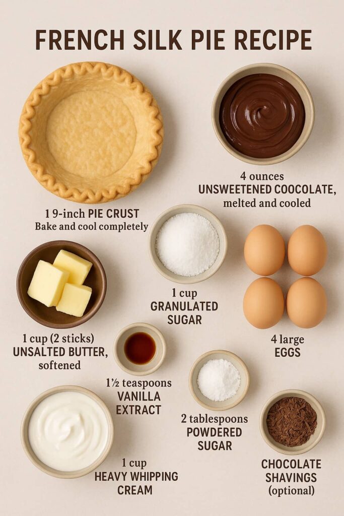 French Silk Pie Ingredients