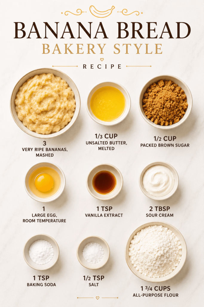 banana bread ingredients