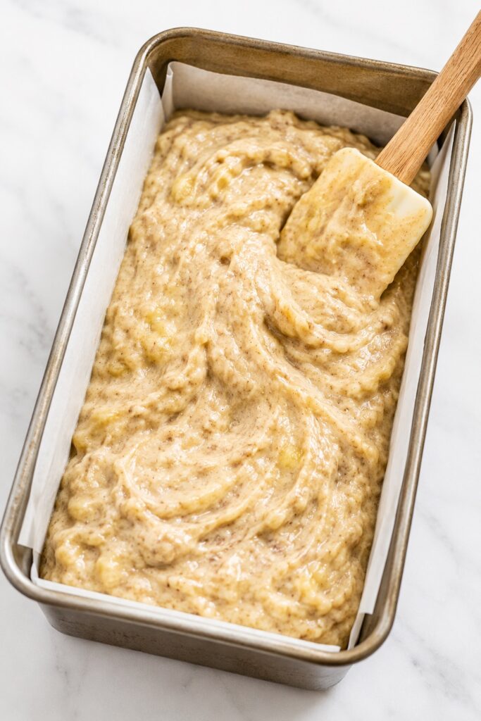 Banana Bread Before Baking