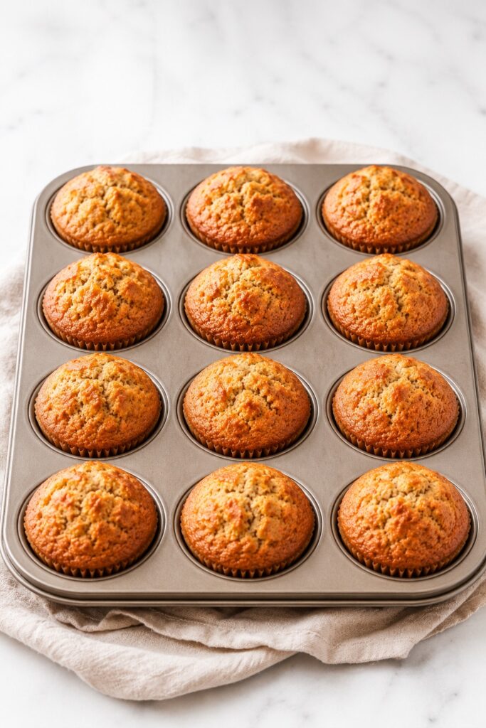 Banana Bread Muffins Freshly Baked