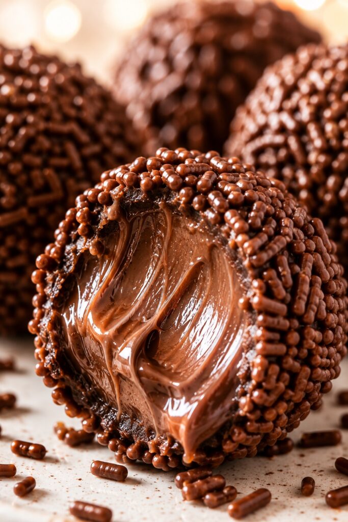 Brigadeiro Texture Close-up