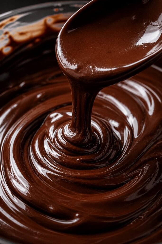 Chocolate Ganache Texture Close-up