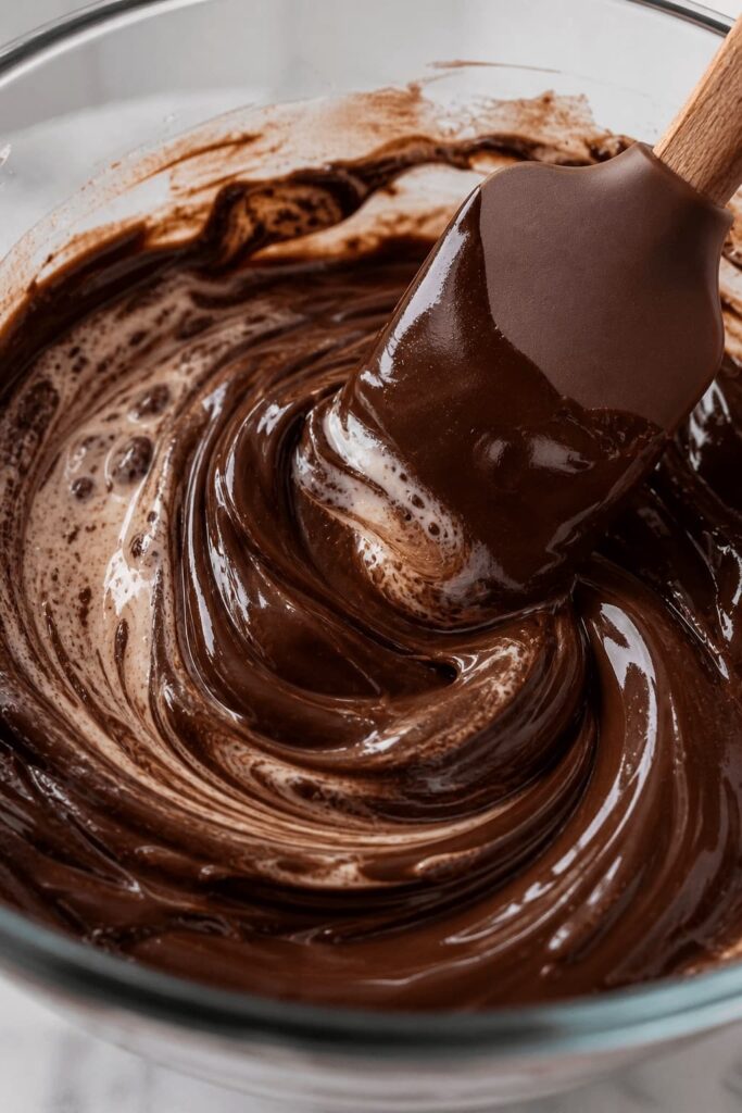 Chocolate Ganache Stirring Step