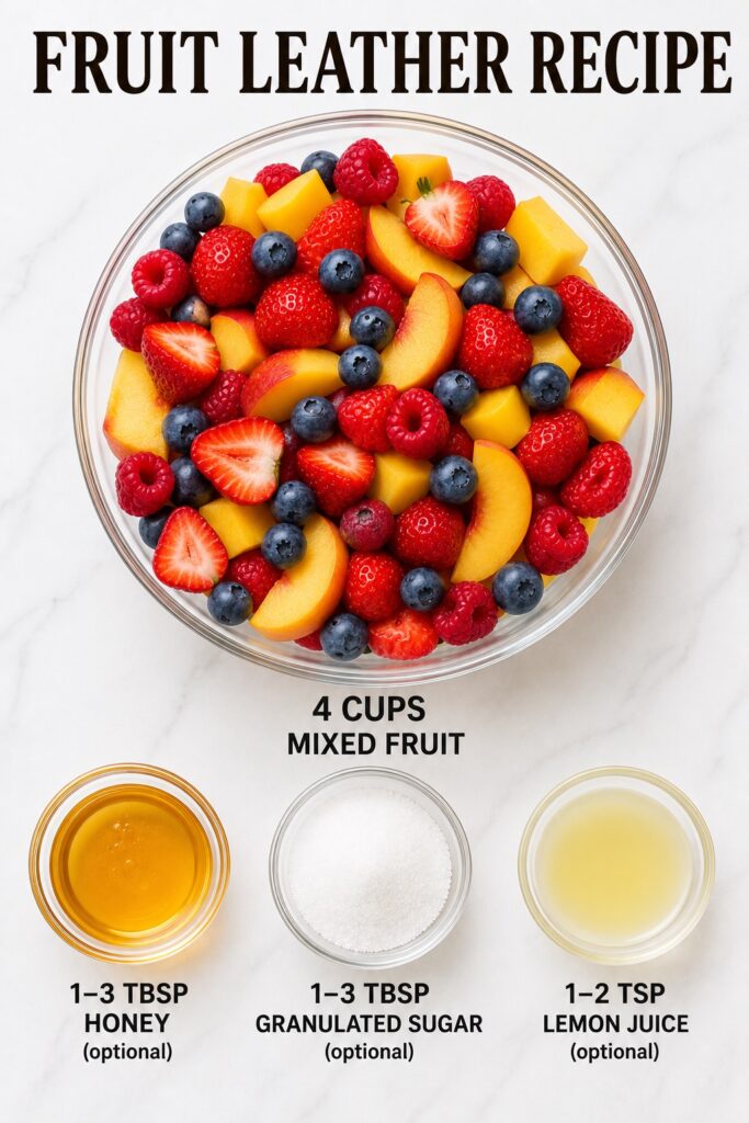 Fruit Leather Recipe Ingredients