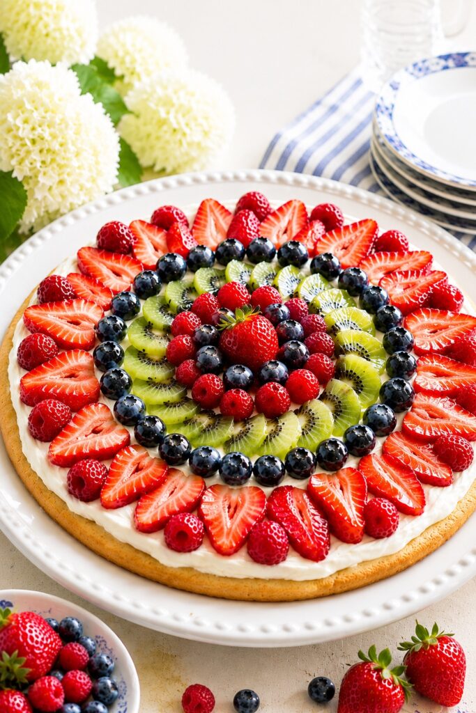 Memorial Day Dessert Fruit Pizza