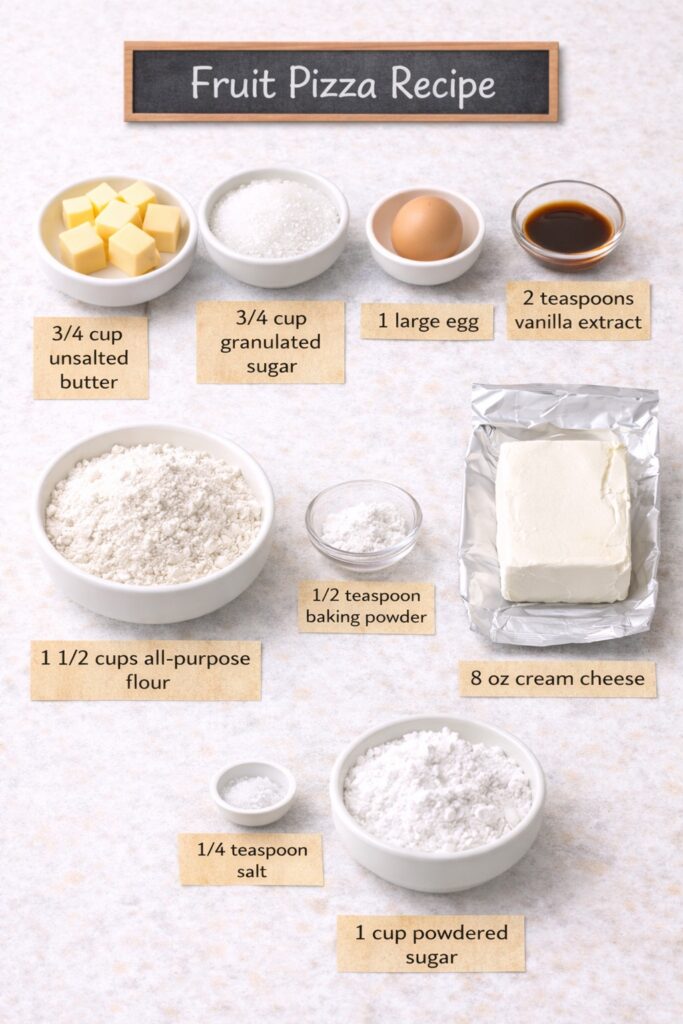 fruit pizza recipe ingredients