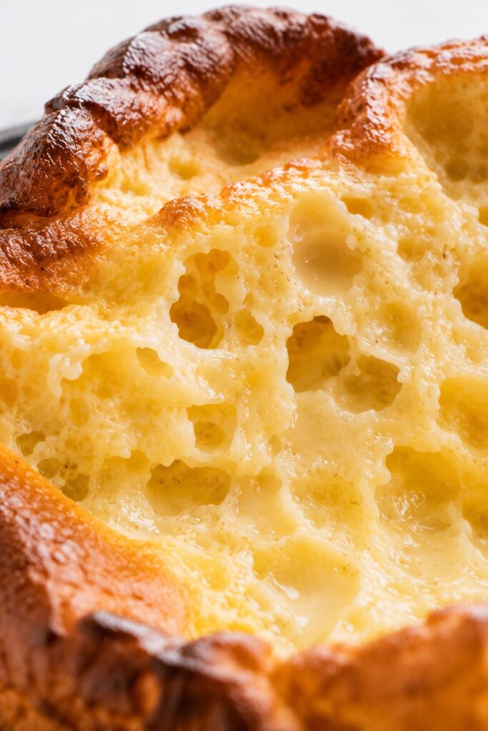 German Pancakes interior texture Close-up
