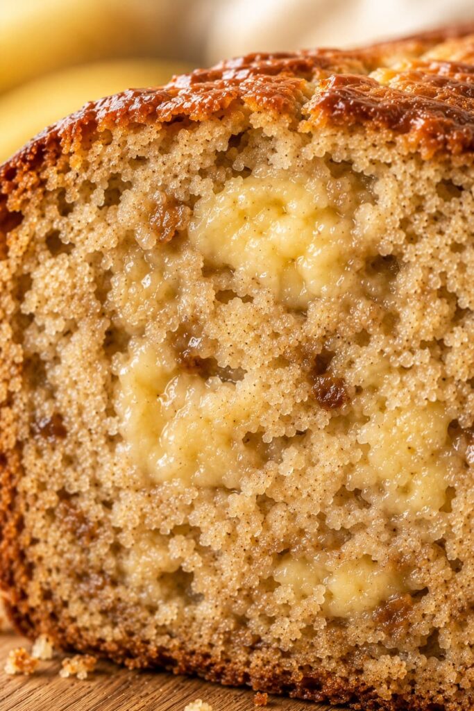 Healthy Banana Bread Close-up texture