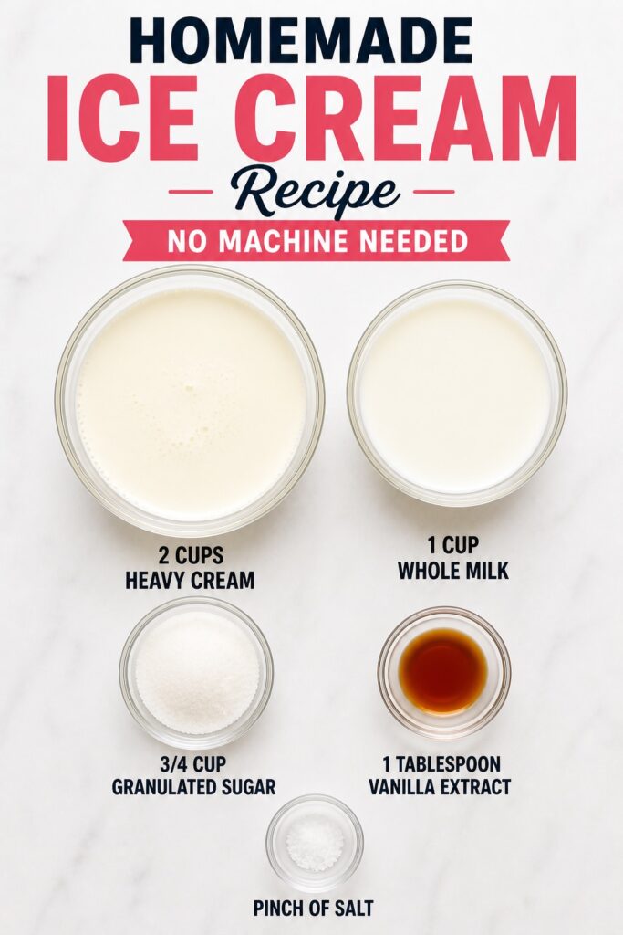 Homemade Ice Cream Ingredients