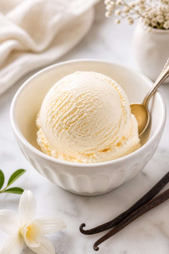 Homemade Ice Cream Serving