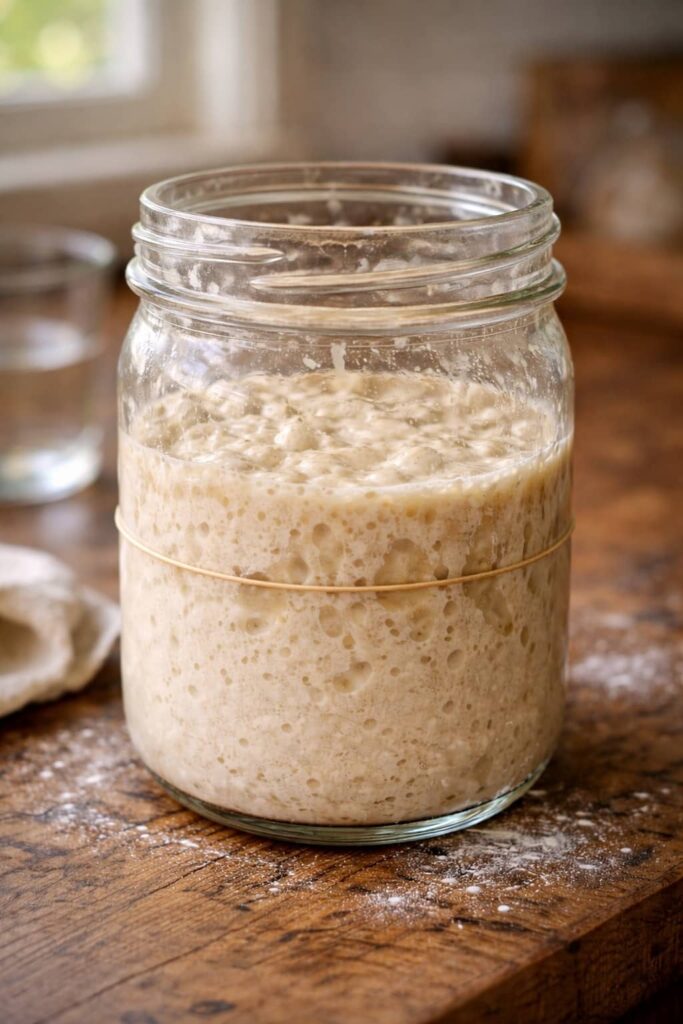 sourdough starter ugly phase uneven surface during fermentation