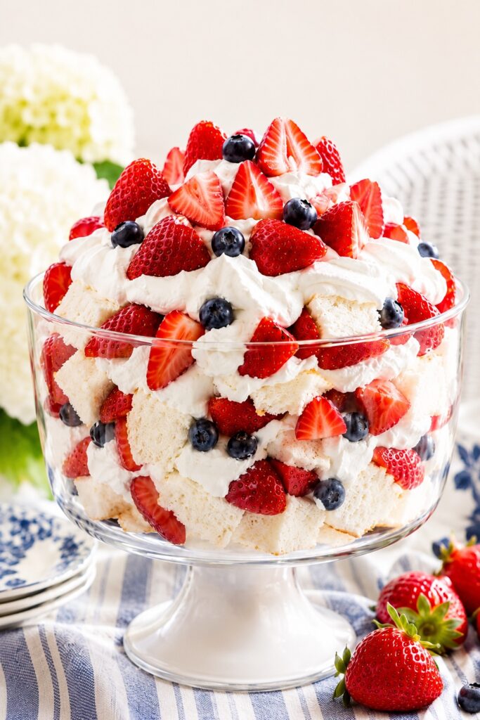 Memorial Day Dessert Strawberry Angel Food Cake Dessert
