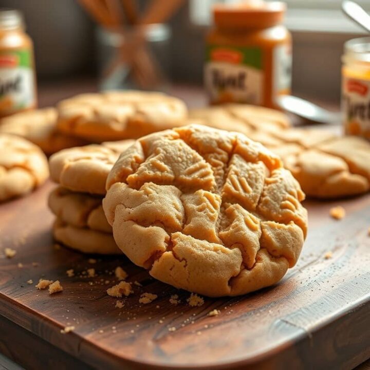3 ingredient peanut butter cookies