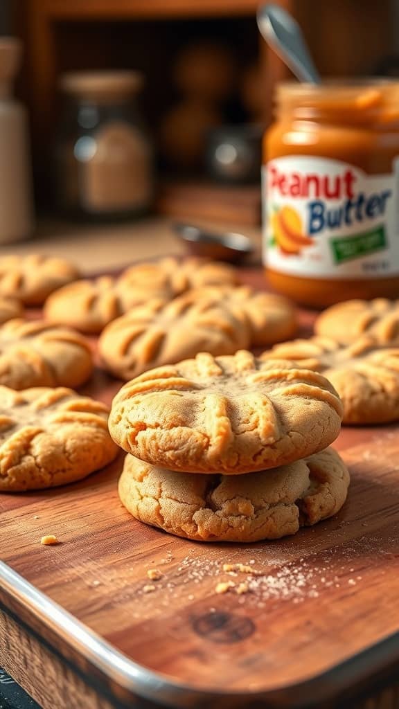 3 ingredient peanut butter cookies no egg