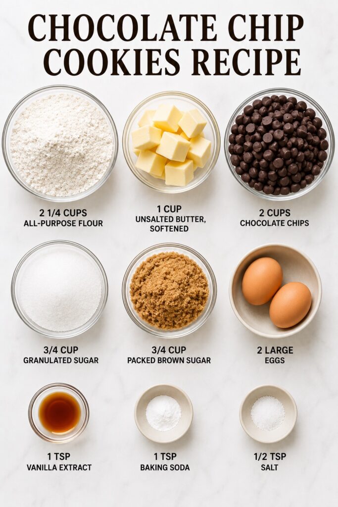 Chocolate Chip Cookies recipe ingredients
